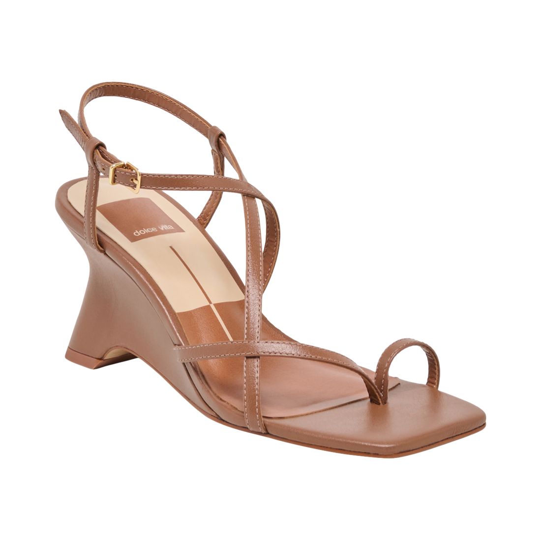 Dolce Vita Women's Aylee Toe Ring Strappy Dressy Wedge Sandals