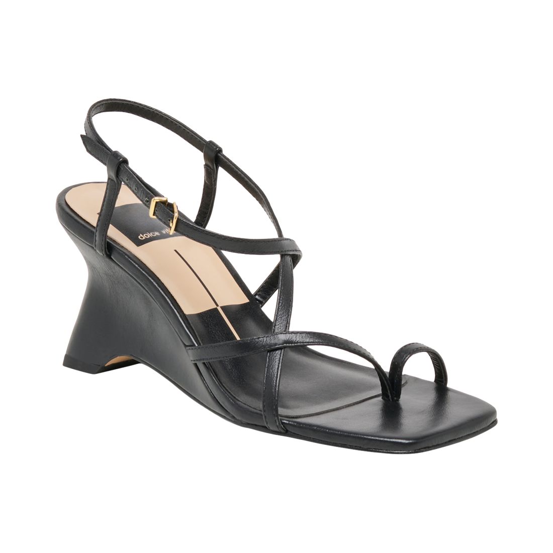 Dolce Vita Women's Aylee Toe Ring Strappy Dressy Wedge Sandals