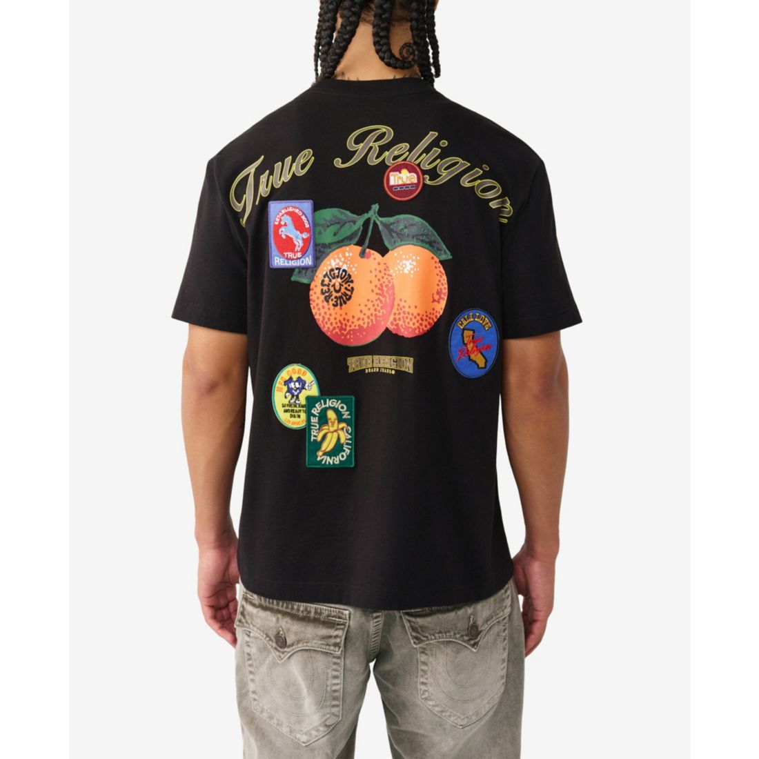 True Religion Men's Short-Sleeve Orchard Stamps T-Shirt