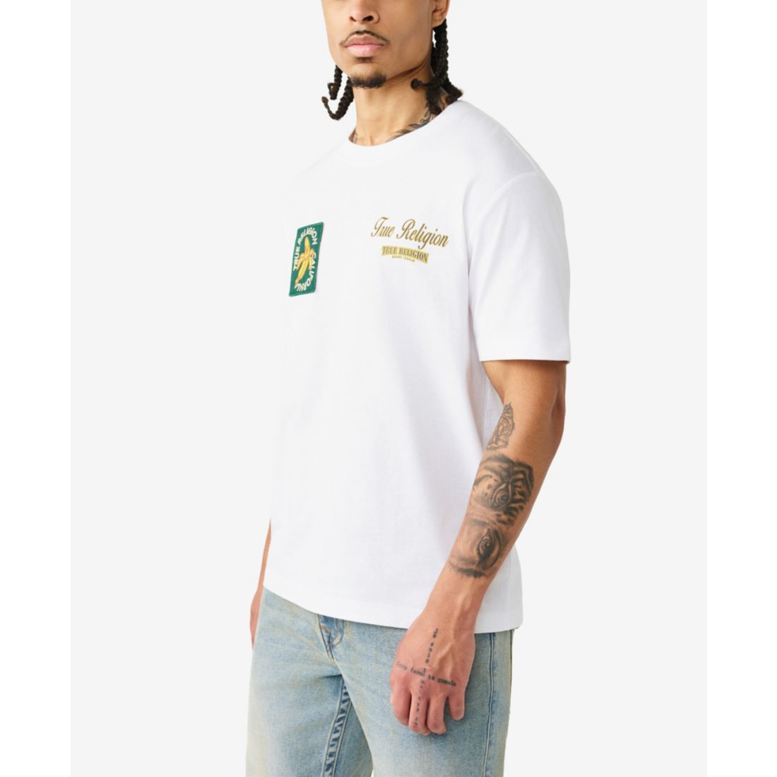 True Religion Men's Short-Sleeve Orchard Stamps T-Shirt