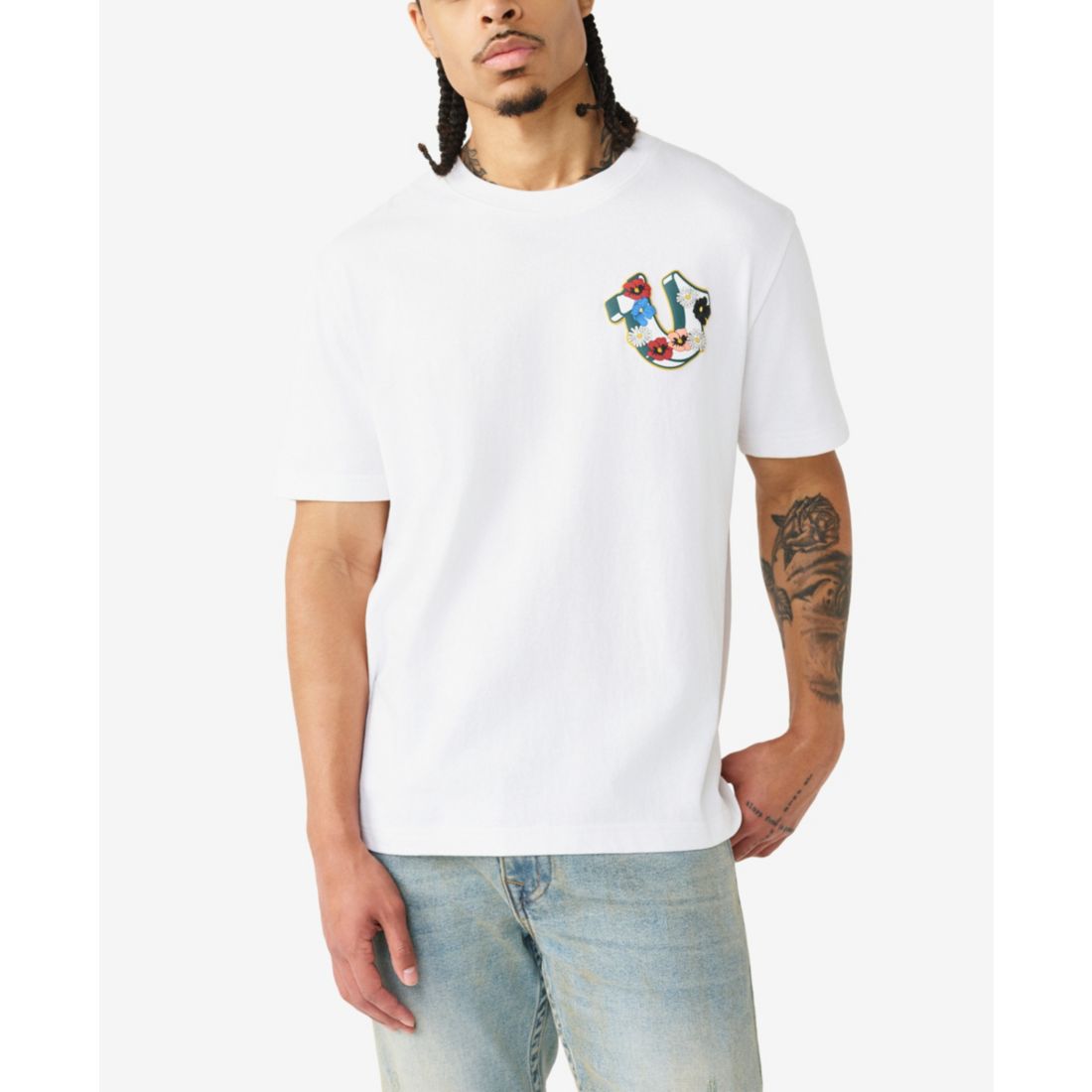 True Religion Men's Short-Sleeve Garden Horseshoe T-Shirt