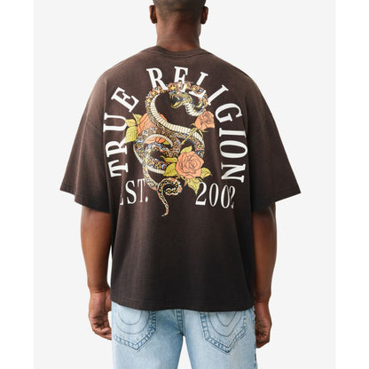True Religion Men's Short-Sleeve Graphic Oversized T-Shirt