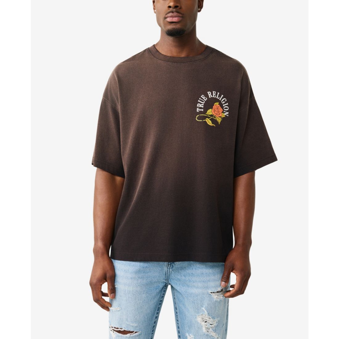 True Religion Men's Short-Sleeve Graphic Oversized T-Shirt