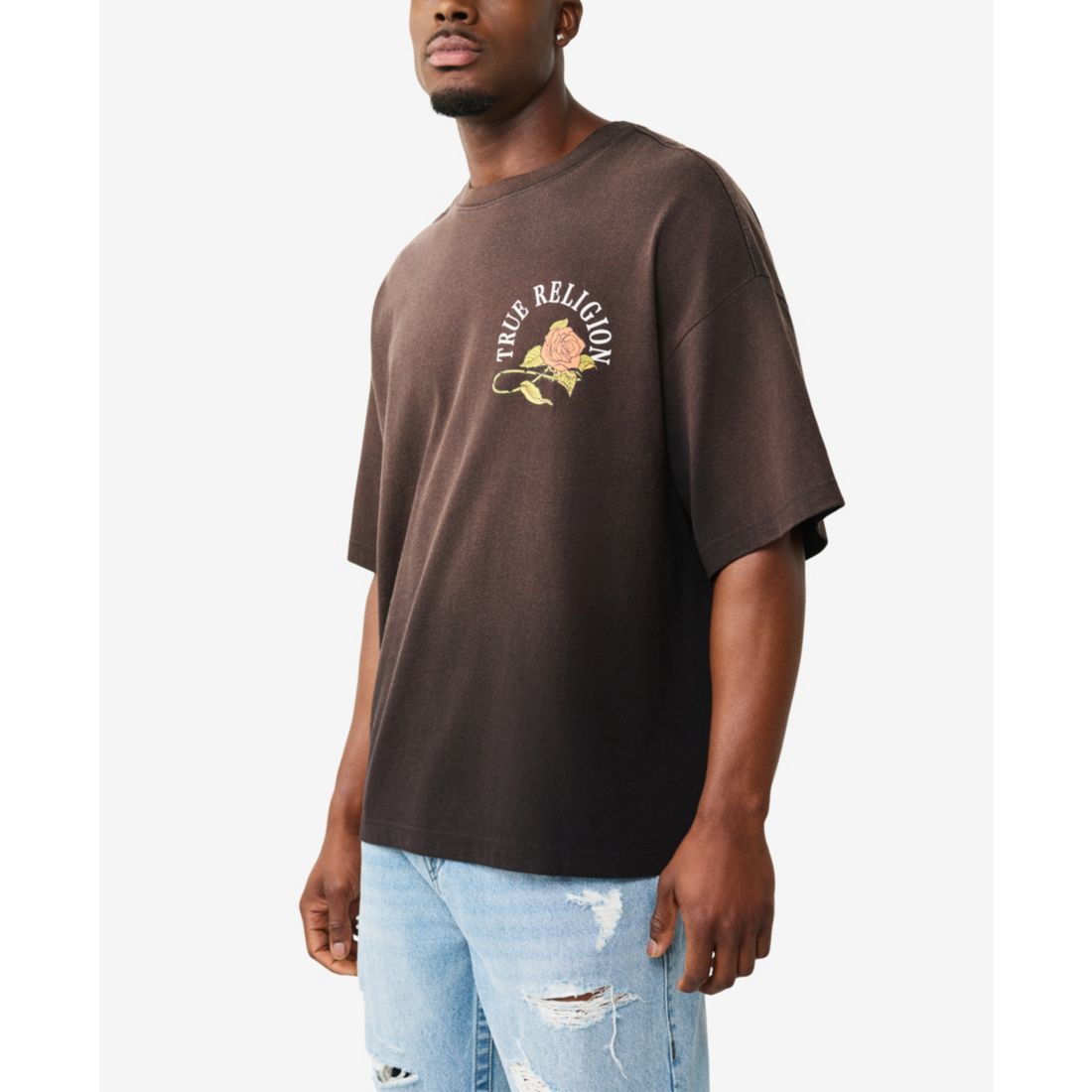 True Religion Men's Short-Sleeve Graphic Oversized T-Shirt