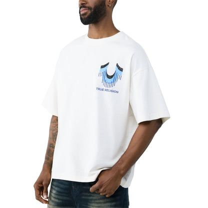 True Religion Men's Retro Logo Oversized Short-Sleeve T-Shirt