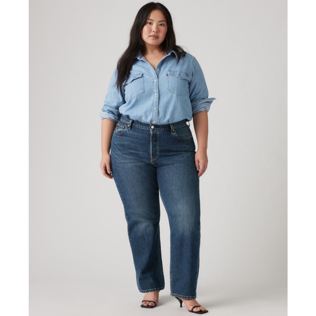 Levi's Trendy Plus Size 501 Cotton High-Rise Jeans