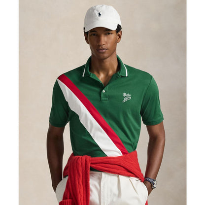 Polo Ralph Lauren Men's Striped Piecing Short-Sleeve Polo Shirt
