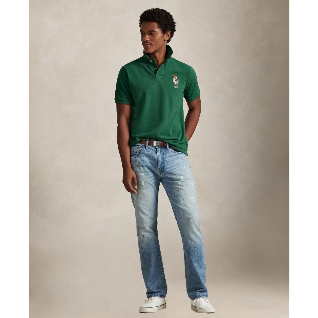 Polo Ralph Lauren Men's Classic-Fit Polo Bear Mesh Polo Shirt