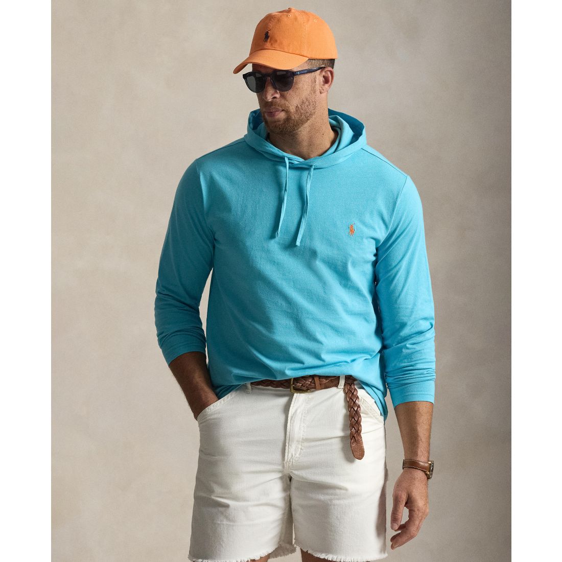 Polo Ralph Lauren Men's Big & Tall Long-Sleeve Hooded T-Shirt