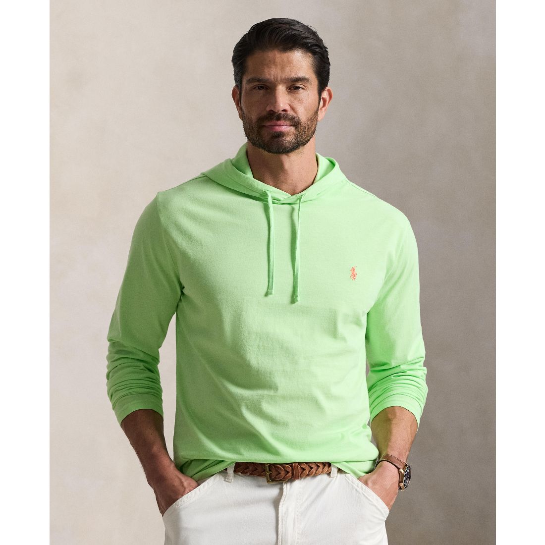 Polo Ralph Lauren Men's Big & Tall Long-Sleeve Hooded T-Shirt