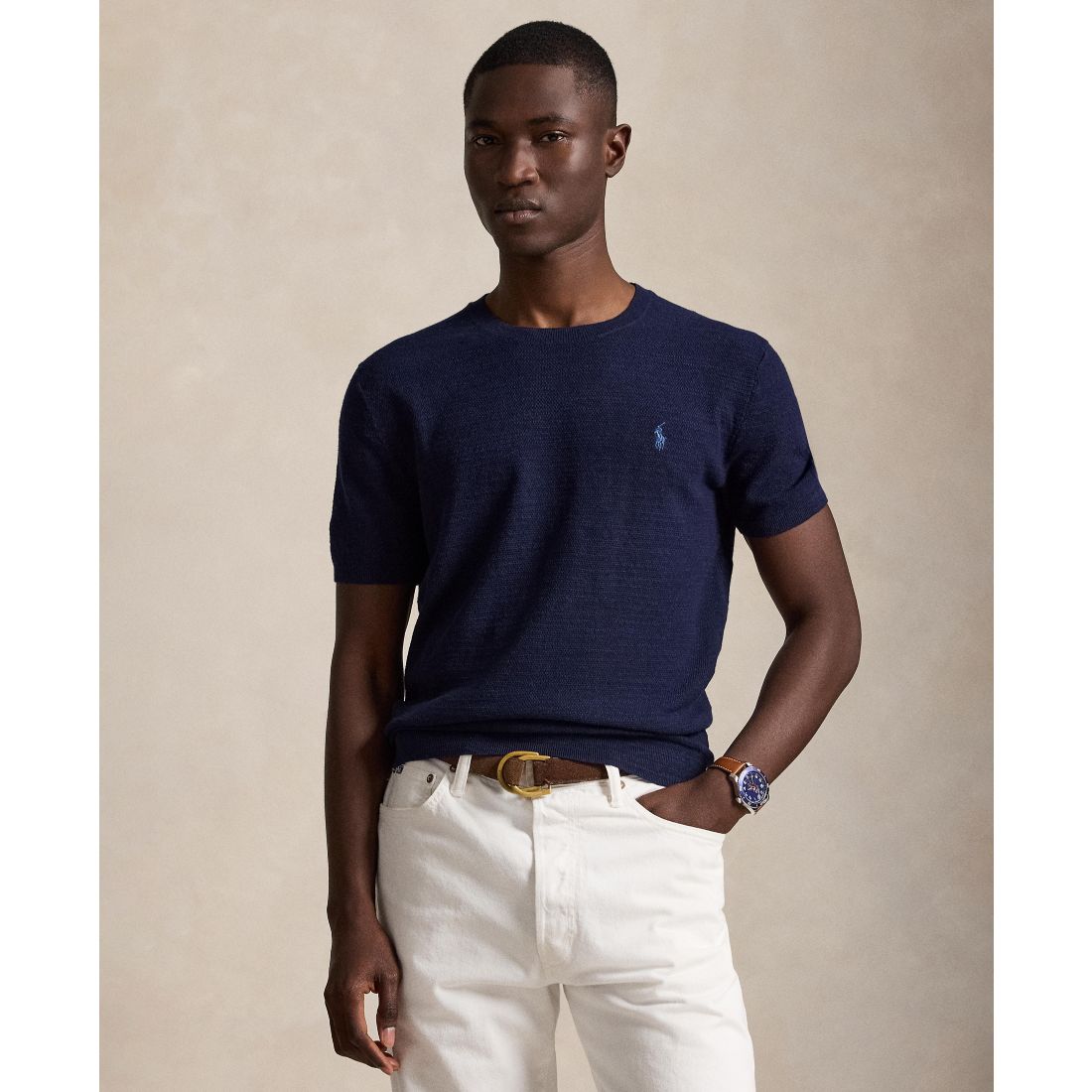 Polo Ralph Lauren Men's Textured Lightweight Sweater T-Shirt
