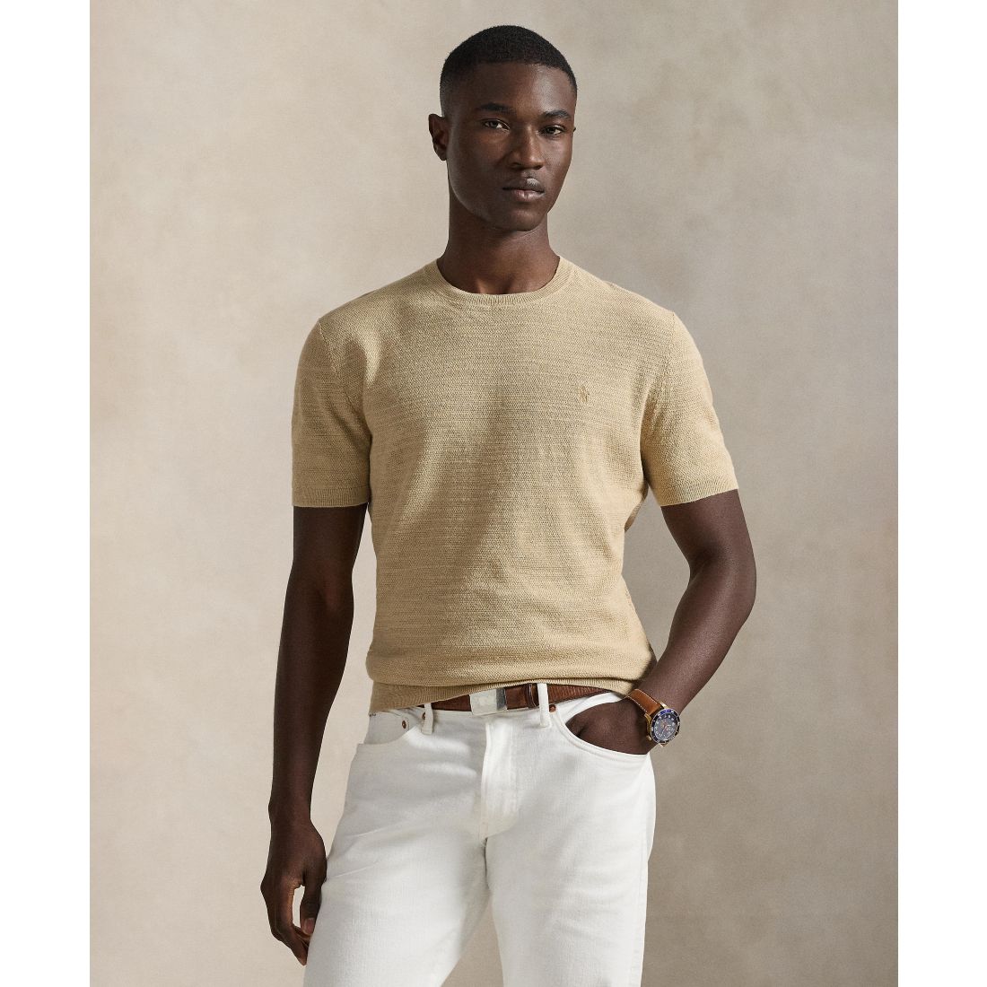Polo Ralph Lauren Men's Textured Lightweight Sweater T-Shirt