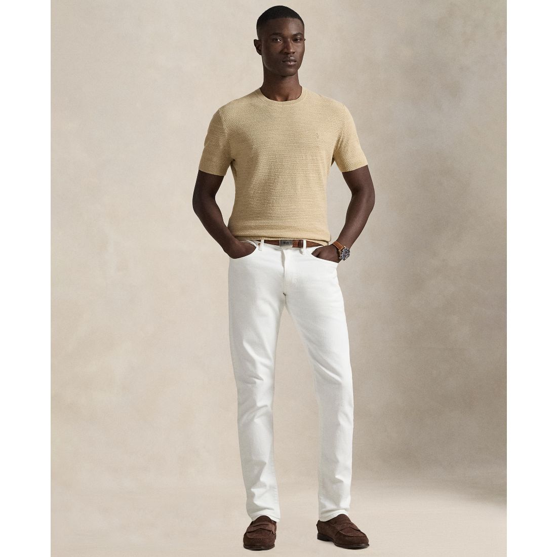 Polo Ralph Lauren Men's Textured Lightweight Sweater T-Shirt