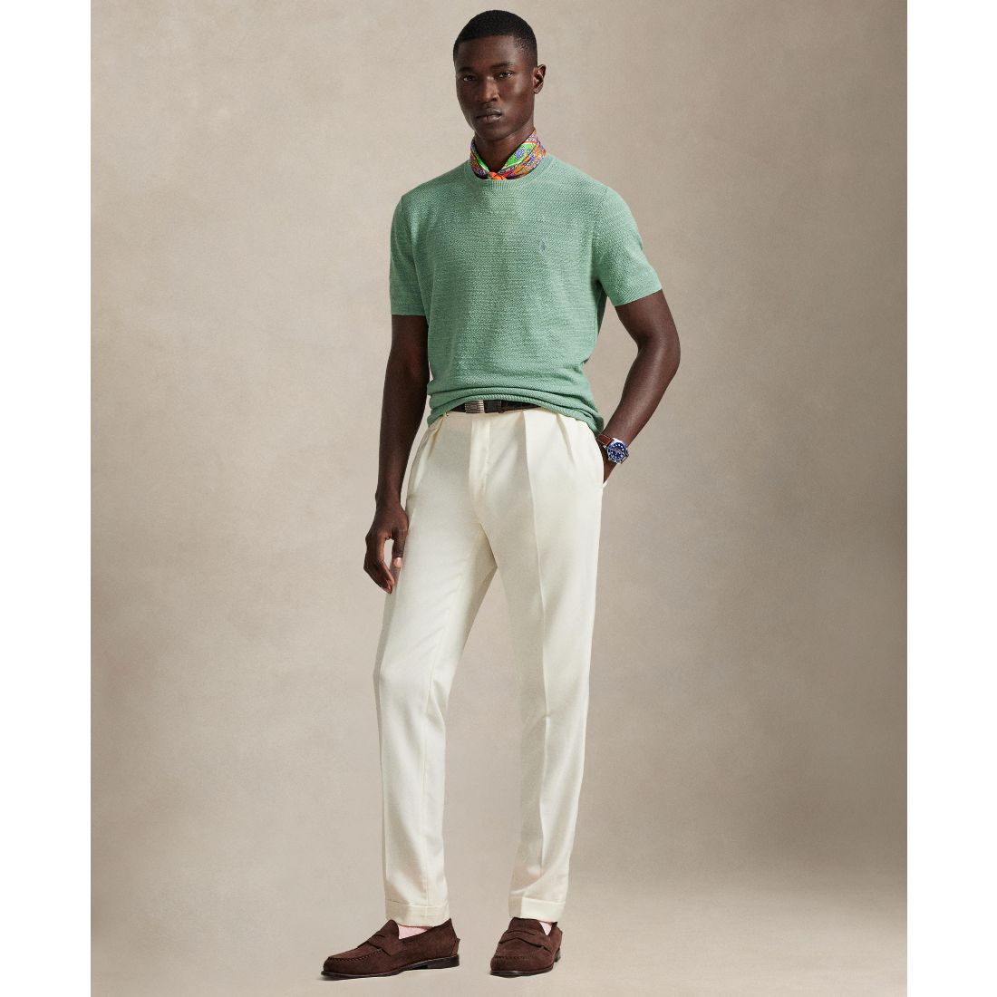 Polo Ralph Lauren Men's Textured Lightweight Sweater T-Shirt