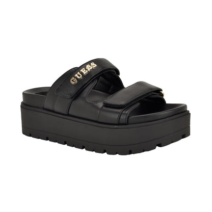 Guess Womens Faxon Platform Lug Sole Footbed Sandals
