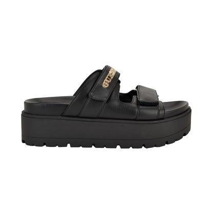 Guess Womens Faxon Platform Lug Sole Footbed Sandals