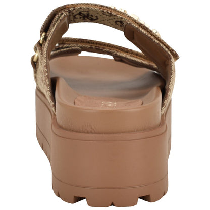 Guess Womens Faxon Platform Lug Sole Footbed Sandals