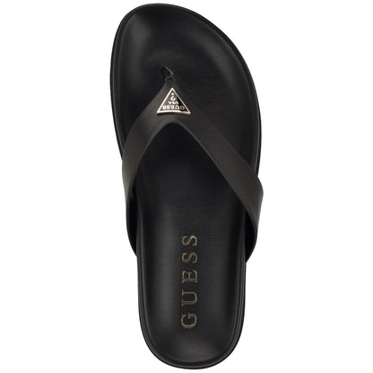 Guess Women's Davelle Lug Sole Logo Thong Sandals