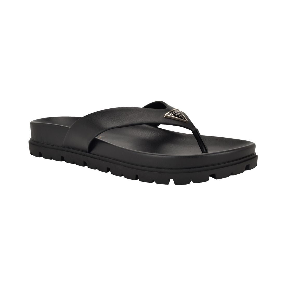 Guess Women's Davelle Lug Sole Logo Thong Sandals