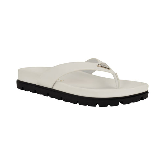 Guess Women's Davelle Lug Sole Logo Thong Sandals