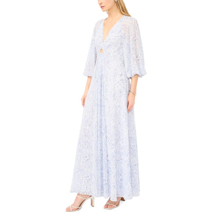 Parker Women's Balloon-Sleeve Twist-Front Maxi Dress