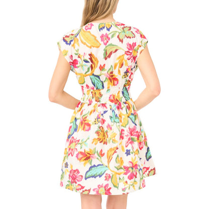 CeCe Women's V-Neck Multi Tie Mini Dress