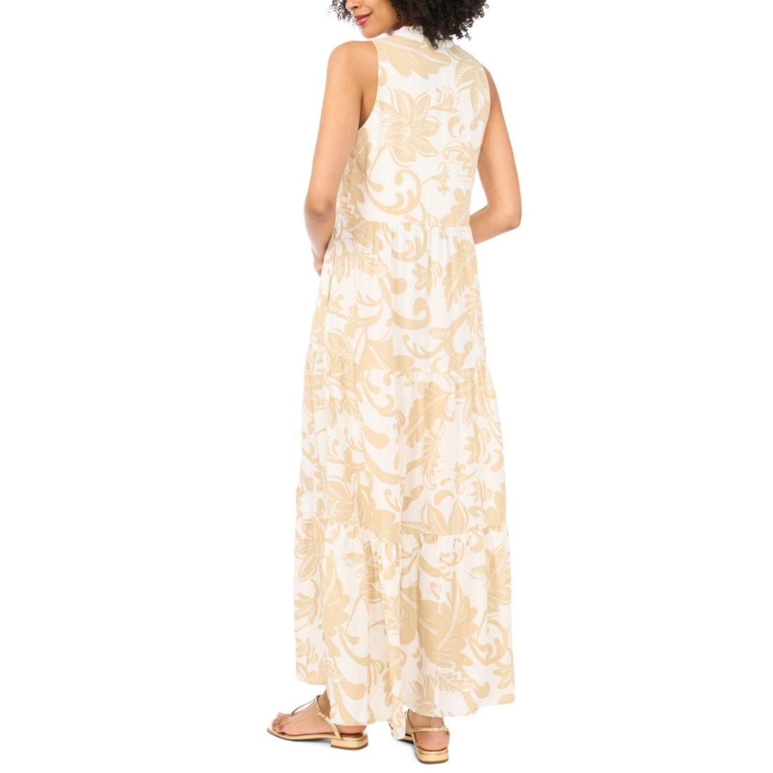Vince Camuto Women's V-Neck Tiered Maxi Dress