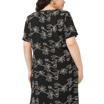 Vince Camuto Plus Size Crewneck Short-Sleeve Top