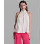 Bcbg Women's Pleated Halter Neck Sleeveless Top