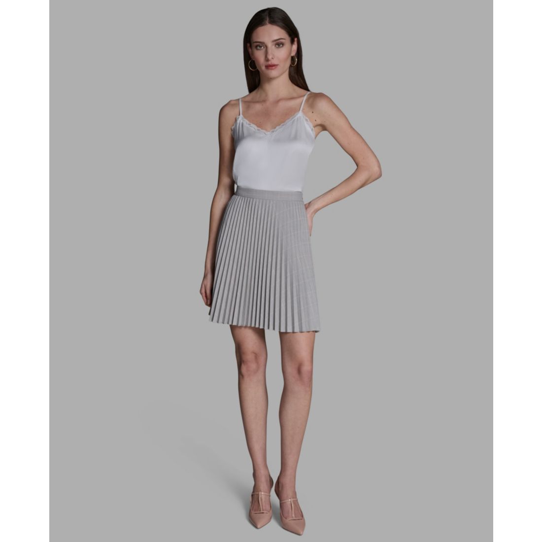 Bcbg Women's Pleated Pull-On Mini Skirt