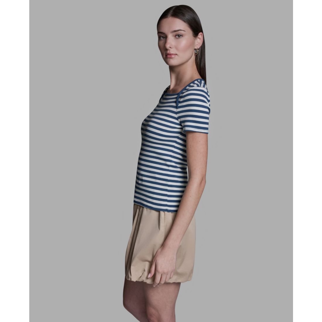 Bcbg Women's Short-Sleeve Stripe T-Shirt