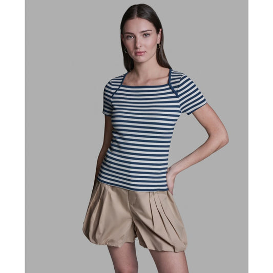 Bcbg Women's Short-Sleeve Stripe T-Shirt