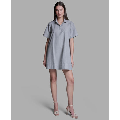Bcbg Women's Collared Neck Short-Sleeve Babydoll Mini Dress