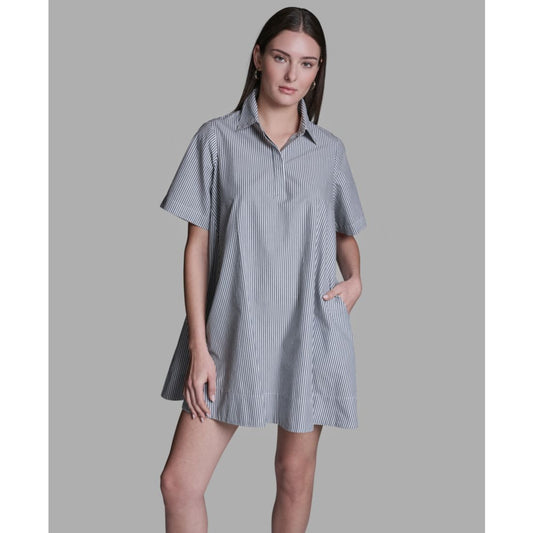 Bcbg Women's Collared Neck Short-Sleeve Babydoll Mini Dress