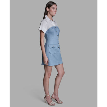 Bcbg Women's Collared Neck Short-Sleeve Mini Dress