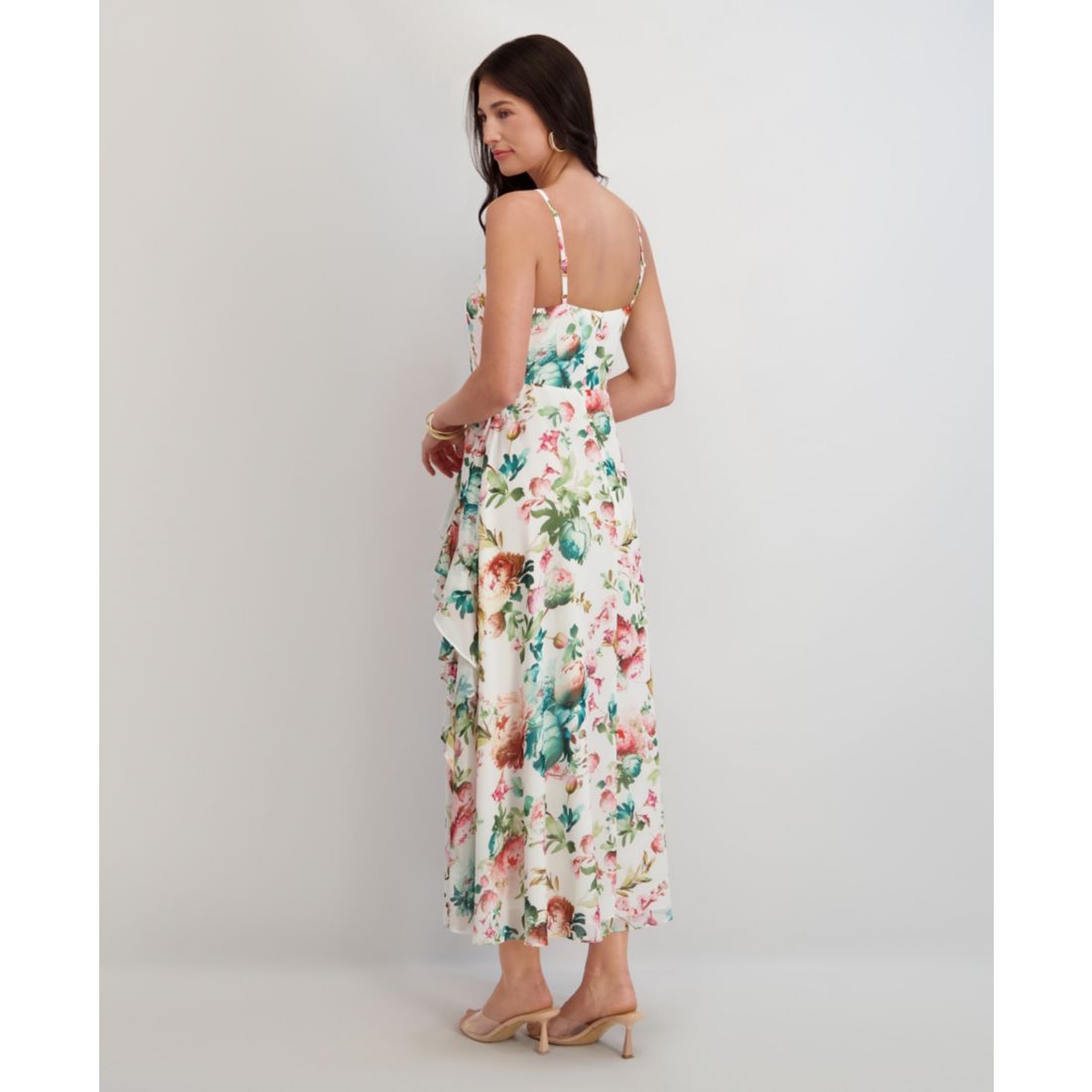 Siena Women's Printed Chiffon V-Neck Dress