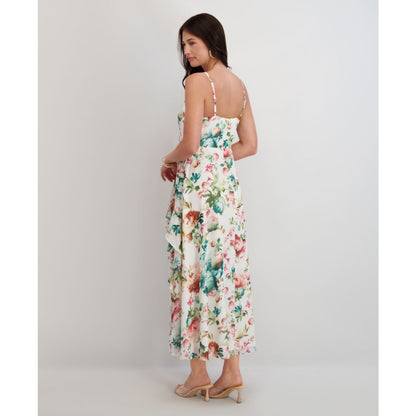 Siena Women's Printed Chiffon V-Neck Dress
