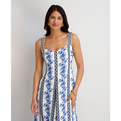 Siena Women's Sweetheart Neck Printed Casidy Dress