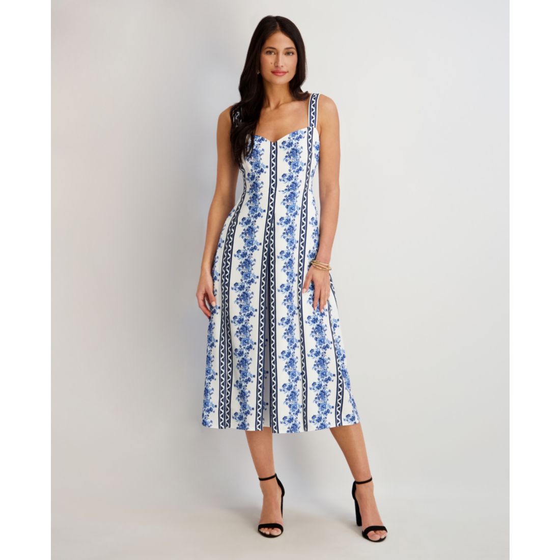 Siena Women's Sweetheart Neck Printed Casidy Dress