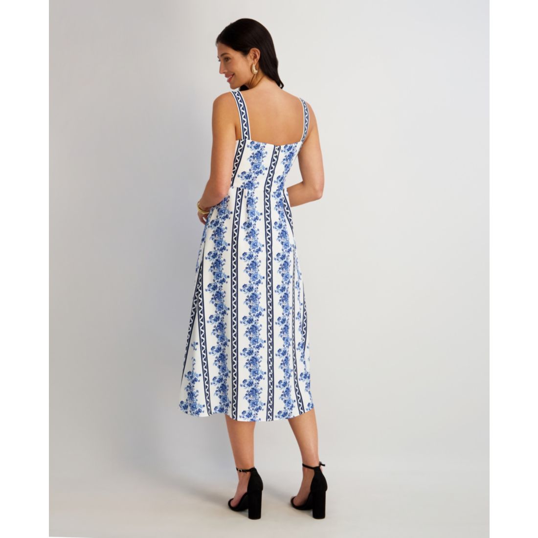 Siena Women's Sweetheart Neck Printed Casidy Dress