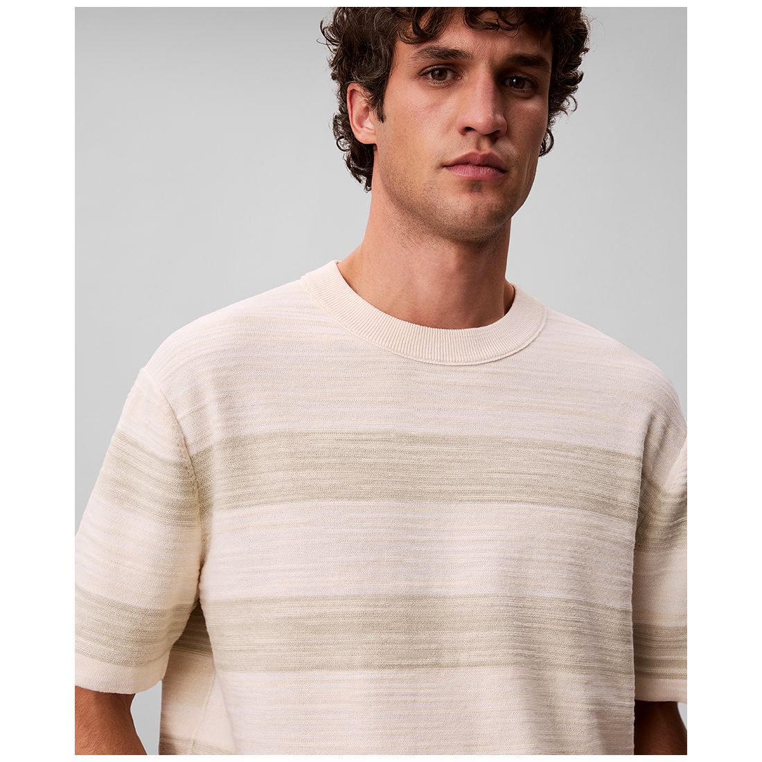 Calvin Klein Men's Horizontal Stripe Short-Sleeve T-Shirt