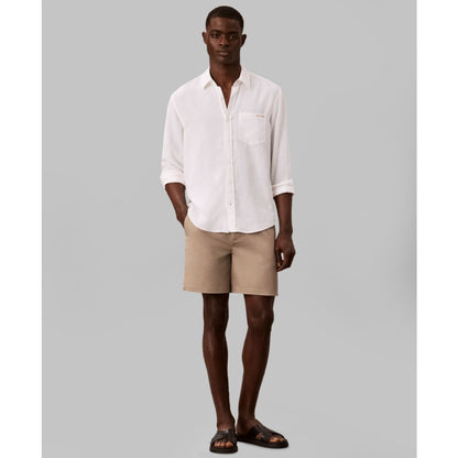 Calvin Klein Men's Straight-Fit Linen Shorts