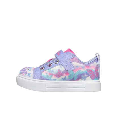 Skechers Toddler Girls Twinkle Toes: Twinkle Sparks - Butterfly Sky Light-Up Fastening Strap Lifestyle Sneakers from Finish Line - Lavender, Multi