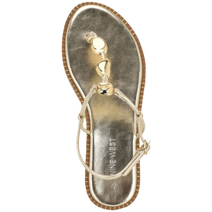 Nine West Women's Derika T-Strap Slingback Sandals