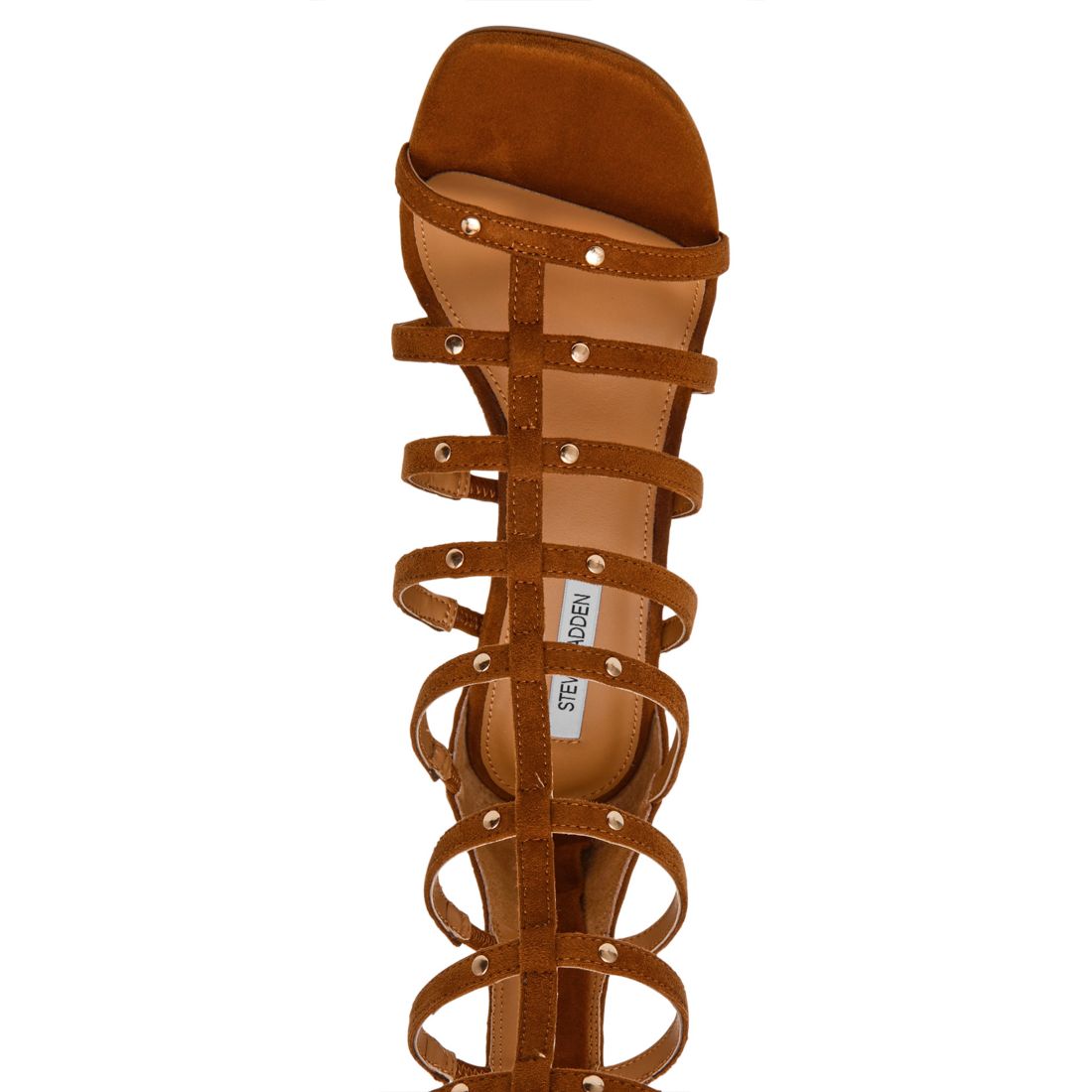 Steve Madden Women's Gino Knee-High Strappy Square Toe Gladiator Sandals