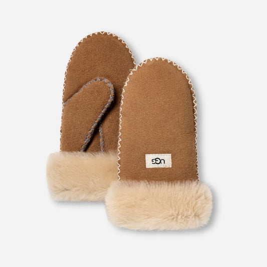 UGG® Kids' Sheepskin Mitten with Stitch