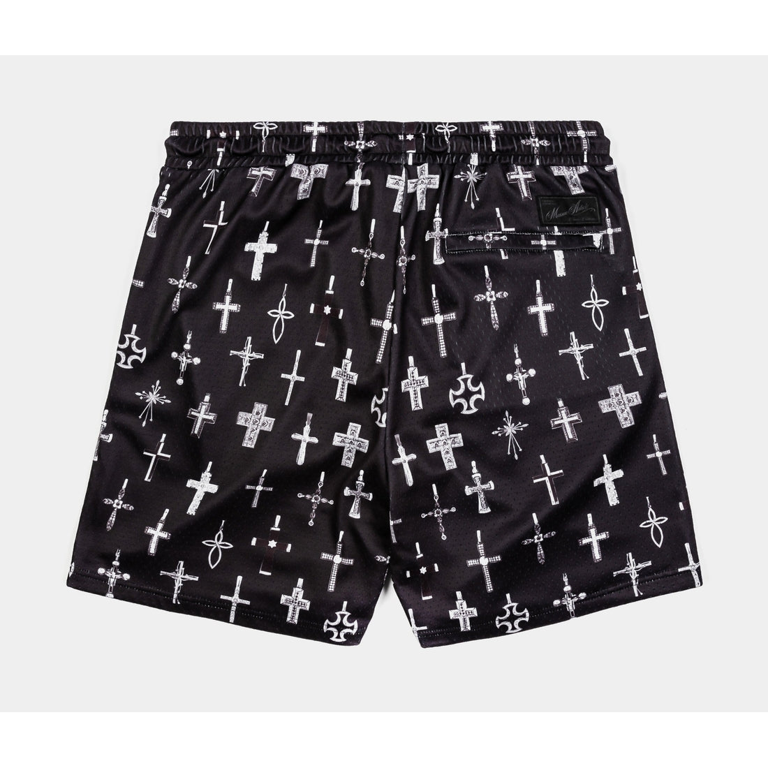 All Over Print Crosses Mesh Mens Shorts