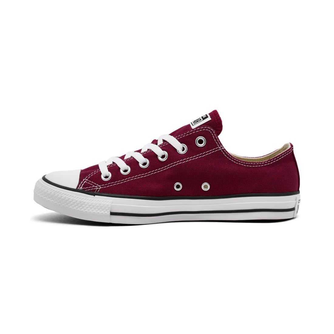 Converse Men's Chuck Taylor Low Top Sneakers from Finish Line - Maroon, White