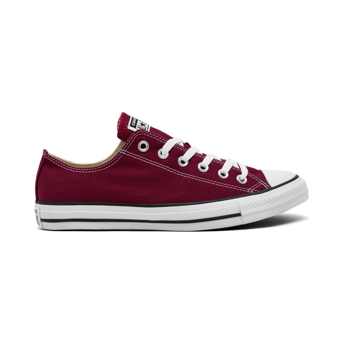 Converse Men's Chuck Taylor Low Top Sneakers from Finish Line - Maroon, White