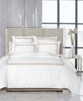 Chain Links Embroidery 100% Pima Cotton Duvet Cover Set, Full/Queen, Exclusively at Macy’s